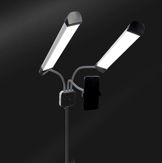 Lampa kosmetyczna podwójna dual na statywie do makijażu led
