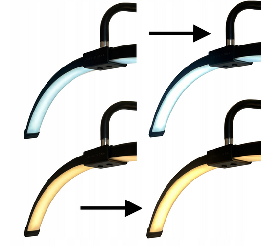 Regulowana lampa kosmetyczna do przedłużania rzęs 50 W czarna