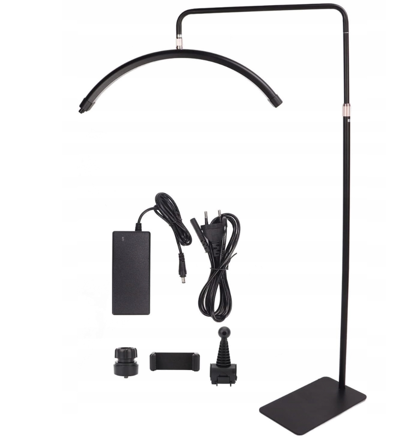 Regulowana lampa kosmetyczna do przedłużania rzęs 50 W czarna