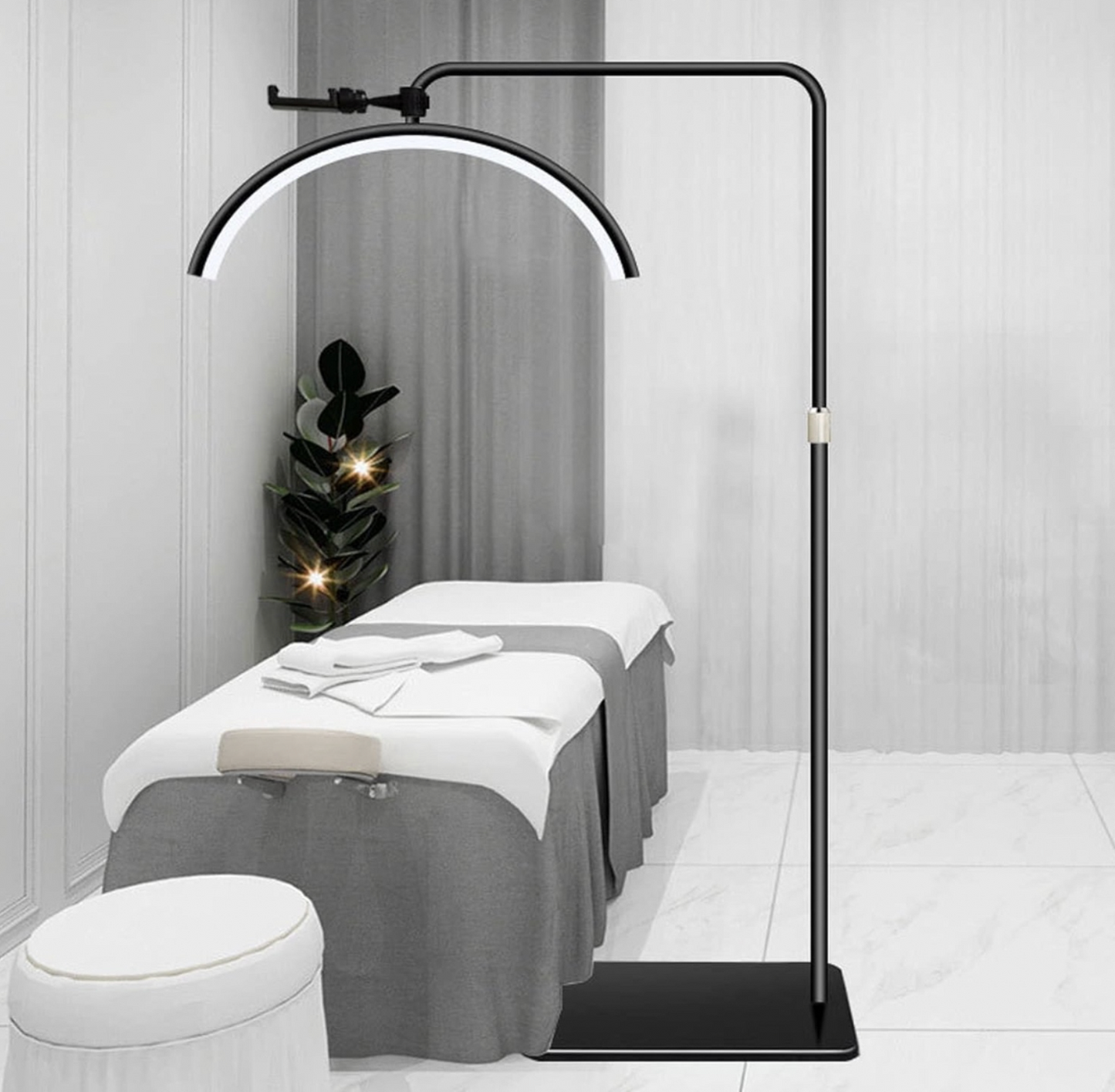 Regulowana lampa kosmetyczna do przedłużania rzęs 50 W czarna