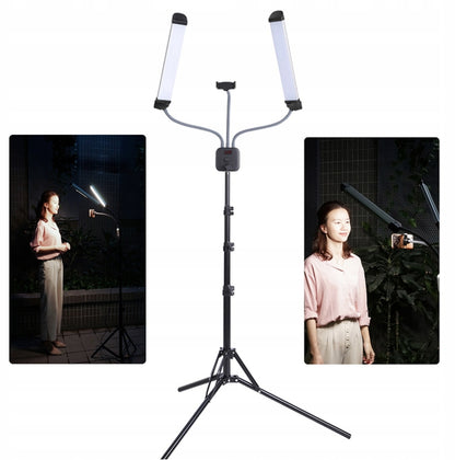Lampa kosmetyczna podwójna dual na statywie do makijażu led